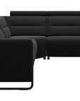 Paloma Leather Black & Matte Black Arm Trim | Stressless Emily C22 Corner Sofa | Valley Ridge Furniture