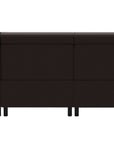Paloma Leather Chocolate & Matte Black Arm Trim | Stressless Emily C22 Corner Sofa | Valley Ridge Furniture