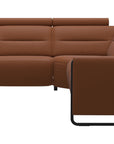 Paloma Leather New Cognac & Matte Black Arm Trim | Stressless Emily C22 Corner Sofa | Valley Ridge Furniture