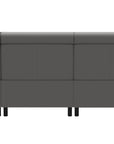 Paloma Leather Silver Grey & Matte Black Arm Trim | Stressless Emily C12 Corner Sofa | Valley Ridge Furniture