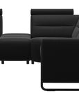 Paloma Leather Black & Matte Black Arm Trim | Stressless Emily C12 Corner Sofa | Valley Ridge Furniture