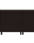 Paloma Leather Chocolate & Matte Black Arm Trim | Stressless Emily C12 Corner Sofa | Valley Ridge Furniture