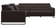 Paloma Leather Chocolate & Matte Black Arm Trim | Stressless Emily C12 Corner Sofa | Valley Ridge Furniture