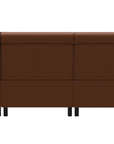 Paloma Leather New Cognac & Matte Black Arm Trim | Stressless Emily C12 Corner Sofa | Valley Ridge Furniture