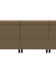 Paloma Leather Sand & Matte Black Arm Trim | Stressless Emily C22 Corner Sofa with Long Seat | Valley Ridge Furniture