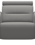 Paloma Leather Silver Grey & Matte Black Arm Trim | Stressless Emily Chair | Valley Ridge Furniture