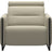 Paloma Leather Light Grey & Matte Black Arm Trim | Stressless Emily Chair | Valley Ridge Furniture