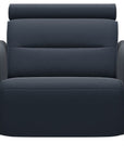 Paloma Leather Oxford Blue & Matte Black Arm Trim | Stressless Emily Chair | Valley Ridge Furniture