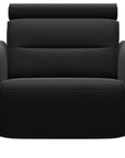 Paloma Leather Black & Matte Black Arm Trim | Stressless Emily Chair | Valley Ridge Furniture