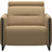 Paloma Leather Sand & Matte Black Arm Trim | Stressless Emily Chair | Valley Ridge Furniture