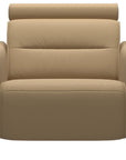 Paloma Leather Sand & Matte Black Arm Trim | Stressless Emily Chair | Valley Ridge Furniture