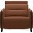 Paloma Leather New Cognac & Matte Black Arm Trim | Stressless Emily Chair | Valley Ridge Furniture