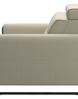 Paloma Leather Light Grey & Matte Black Arm Trim | Stressless Emily 2-Seater Sofa | Valley Ridge Furniture