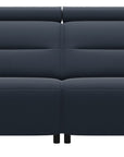 Paloma Leather Oxford Blue & Matte Black Arm Trim | Stressless Emily 2-Seater Sofa | Valley Ridge Furniture