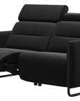Paloma Leather Black & Matte Black Arm Trim | Stressless Emily 2-Seater Sofa | Valley Ridge Furniture