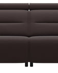 Paloma Leather Chocolate & Matte Black Arm Trim | Stressless Emily 2-Seater Sofa | Valley Ridge Furniture