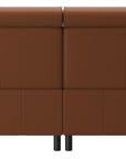 Paloma Leather New Cognac & Matte Black Arm Trim | Stressless Emily 2-Seater Sofa | Valley Ridge Furniture