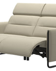 Paloma Leather Light Grey & Matte Black Arm Trim | Stressless Emily 2-Seater Sofa | Valley Ridge Furniture