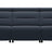 Paloma Leather Oxford Blue & Matte Black Arm Trim | Stressless Emily 3-Seater Sofa | Valley Ridge Furniture