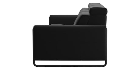 Paloma Leather Black & Matte Black Arm Trim | Stressless Emily 3-Seater Sofa | Valley Ridge Furniture