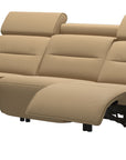 Paloma Leather Sand & Matte Black Arm Trim | Stressless Emily 3-Seater Sofa | Valley Ridge Furniture