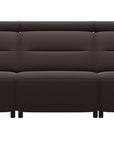 Paloma Leather Chocolate & Matte Black Arm Trim | Stressless Emily 3-Seater Sofa | Valley Ridge Furniture