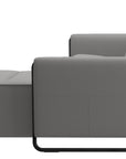Paloma Leather Silver Grey & Matte Black Arm Trim | Stressless Emily 2-Seater Sofa with Long Seat | Valley Ridge Furniture