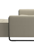 Paloma Leather Light Grey & Matte Black Arm Trim | Stressless Emily 2-Seater Sofa with Long Seat | Valley Ridge Furniture