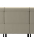 Paloma Leather Light Grey & Matte Black Arm Trim | Stressless Emily 2-Seater Sofa with Long Seat | Valley Ridge Furniture