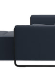 Paloma Leather Oxford Blue & Matte Black Arm Trim | Stressless Emily 2-Seater Sofa with Long Seat | Valley Ridge Furniture