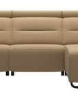 Paloma Leather Sand & Matte Black Arm Trim | Stressless Emily 2-Seater Sofa with Long Seat | Valley Ridge Furniture