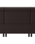 Paloma Leather Chocolate & Matte Black Arm Trim | Stressless Emily 2-Seater Sofa with Long Seat | Valley Ridge Furniture