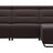 Paloma Leather Chocolate & Matte Black Arm Trim | Stressless Emily 2-Seater Sofa with Long Seat | Valley Ridge Furniture
