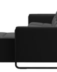 Paloma Leather Black & Matte Black Arm Trim | Stressless Emily 3-Seater Sofa with Long Seat | Valley Ridge Furniture