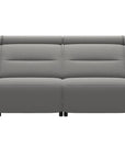 Paloma Leather Silver Grey & Matte Black Arm Trim | Stressless Emily 4-Seater Sofa | Valley Ridge Furniture