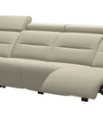 Paloma Leather Light Grey & Matte Black Arm Trim | Stressless Emily 4-Seater Sofa | Valley Ridge Furniture