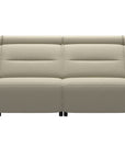Paloma Leather Light Grey & Matte Black Arm Trim | Stressless Emily 4-Seater Sofa | Valley Ridge Furniture