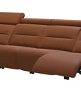 Paloma Leather New Cognac & Matte Black Arm Trim | Stressless Emily 4-Seater Sofa | Valley Ridge Furniture