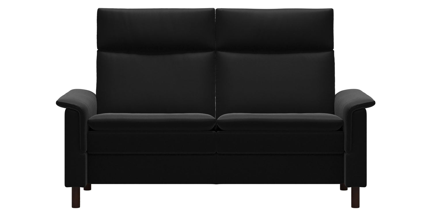 Paloma Leather Black and Brown Base | Stressless Aurora 2-Seater High Back Sofa | Valley Ridge Furniture
