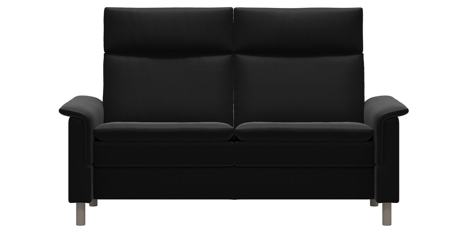 Paloma Leather Black and Whitewash Base | Stressless Aurora 2-Seater High Back Sofa | Valley Ridge Furniture