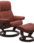 Paloma Leather Dark Henna S/M/L and Brown Base | Stressless Mayfair Classic Recliner | Valley Ridge Furniture