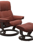 Paloma Leather Dark Henna S/M/L and Wenge Base | Stressless Mayfair Classic Recliner | Valley Ridge Furniture