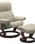 Paloma Leather Light Grey S/M/L and Brown Base | Stressless Mayfair Classic Recliner | Valley Ridge Furniture