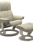 Paloma Leather Light Grey S/M/L and Whitewash Base | Stressless Mayfair Classic Recliner | Valley Ridge Furniture