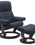 Paloma Leather Oxford Blue S/M/L and Grey Base | Stressless Mayfair Classic Recliner | Valley Ridge Furniture