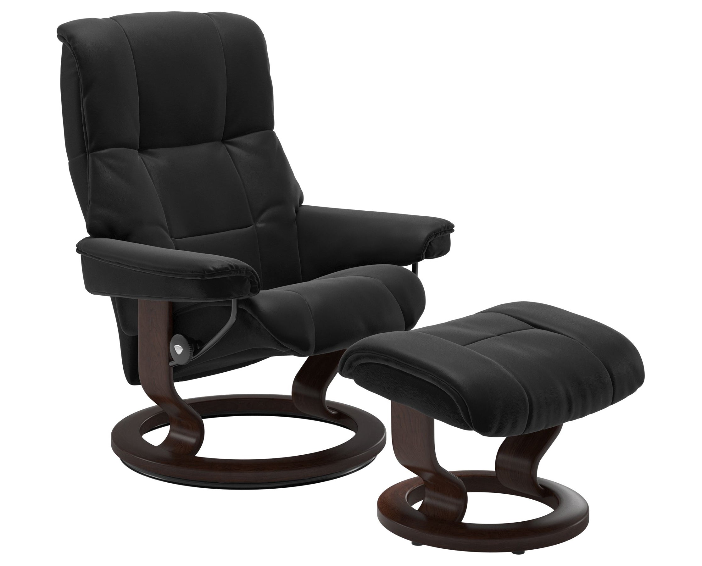 Paloma Leather Black S/M/L and Brown Base | Stressless Mayfair Classic Recliner | Valley Ridge Furniture