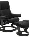 Paloma Leather Black S/M/L and Grey Base | Stressless Mayfair Classic Recliner | Valley Ridge Furniture