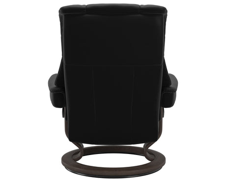 Paloma Leather Black M & Wenge Base | Stressless Mayfair Classic Recliner | Valley Ridge Furniture