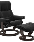 Paloma Leather Black S/M/L and Wenge Base | Stressless Mayfair Classic Recliner | Valley Ridge Furniture
