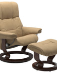 Paloma Leather Sand S/M/L and Brown Base | Stressless Mayfair Classic Recliner | Valley Ridge Furniture